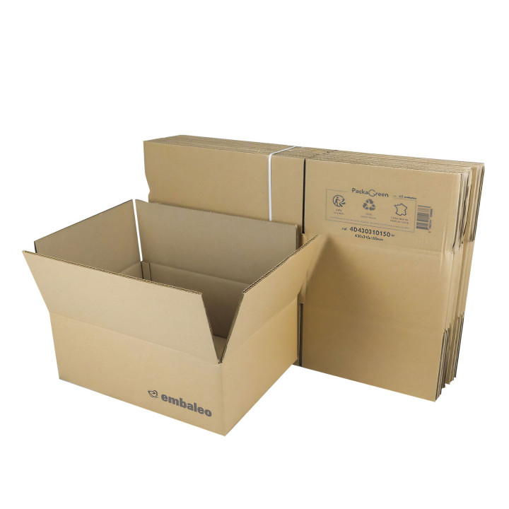 Carton double cannelure 43x31x15 cm