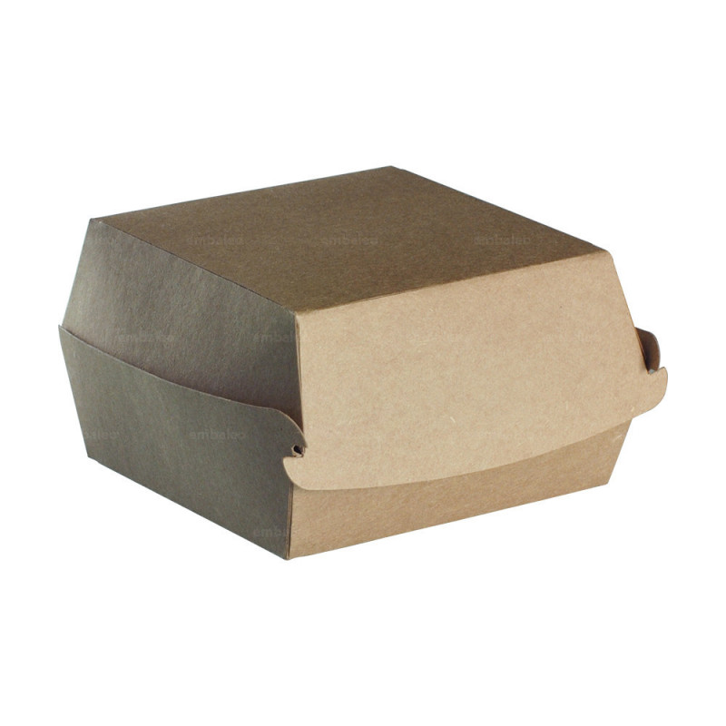 Caja cartón para hamburguesa 100 x 100 mm